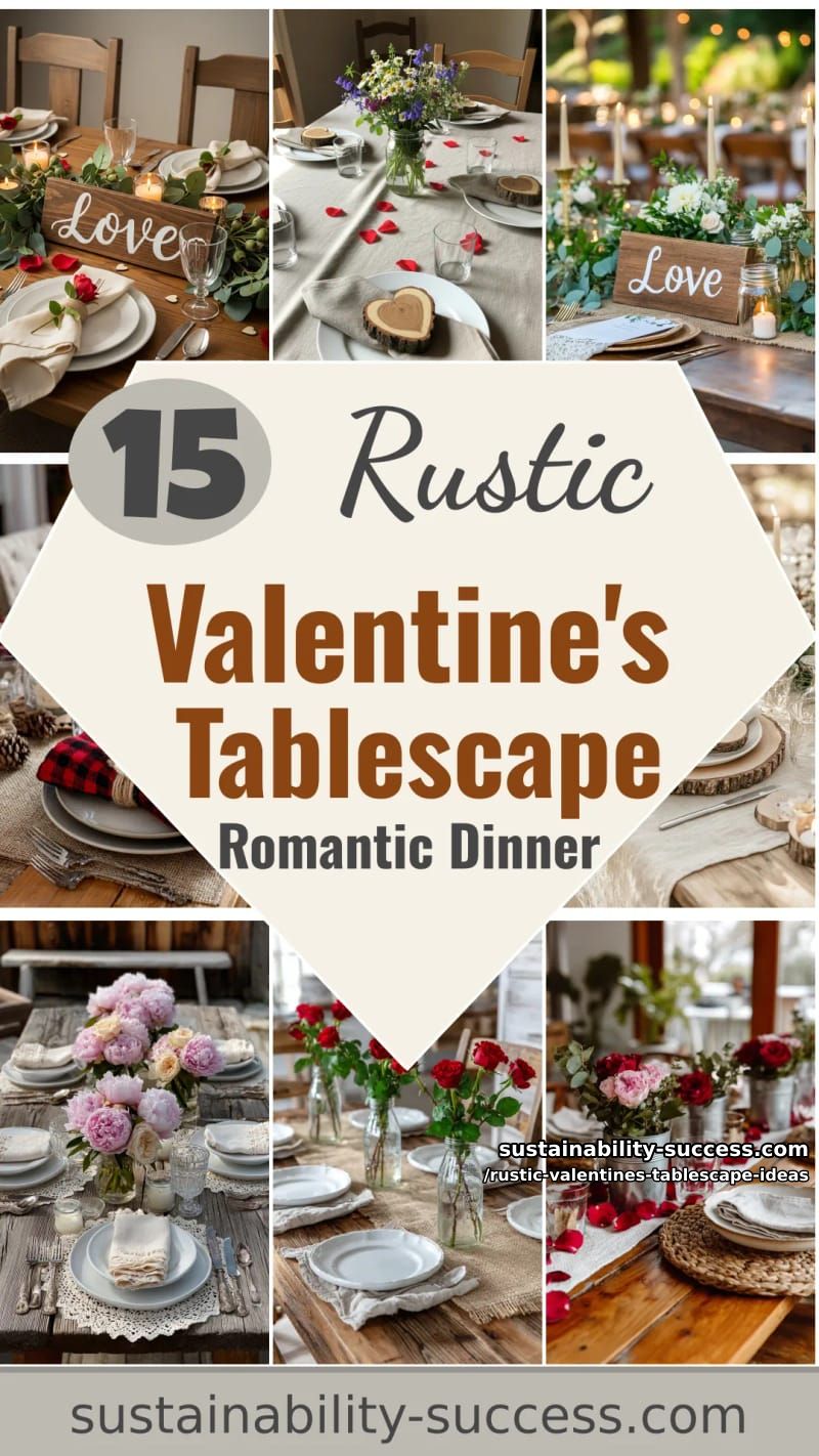 15 Rustic Valentine's Tablescape Ideas for a Romantic Dinner 48 rustic valentines tablescape ideas - Collage 47