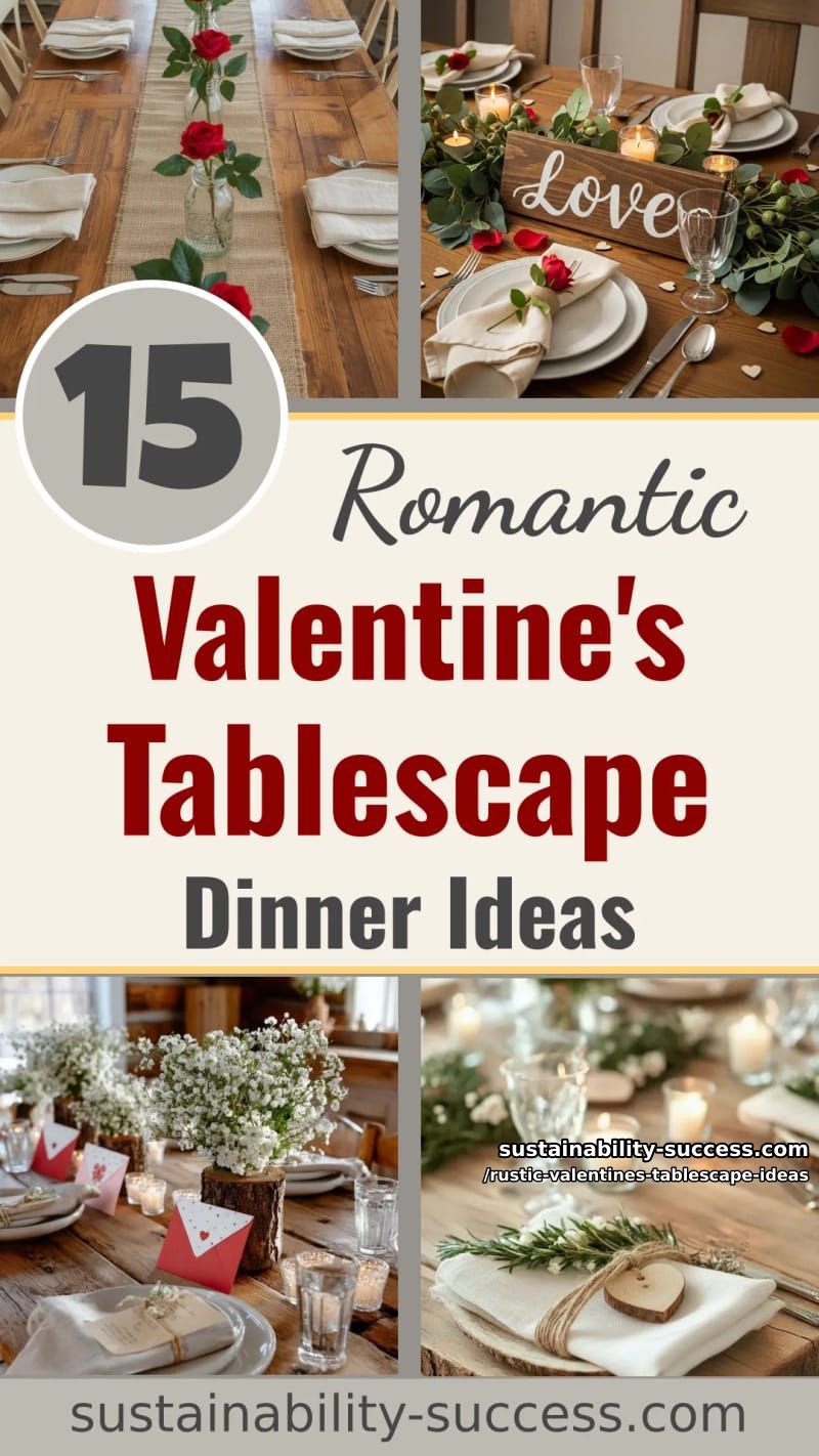 15 Rustic Valentine's Tablescape Ideas for a Romantic Dinner 50 rustic valentines tablescape ideas - Collage 49