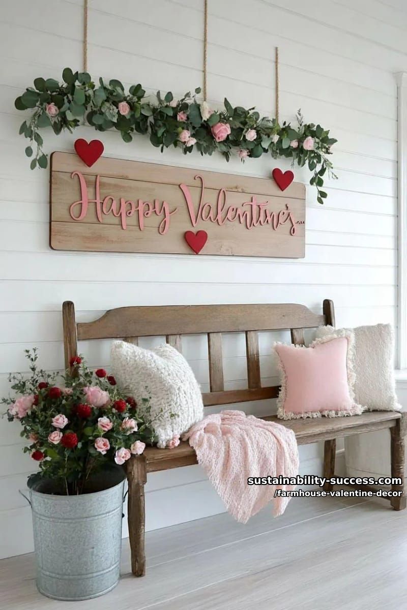 15 Must-Try Farmhouse Valentine Decor Ideas 10 shiplap wall sign with hand-painted red and blush valentine’s love letters 1