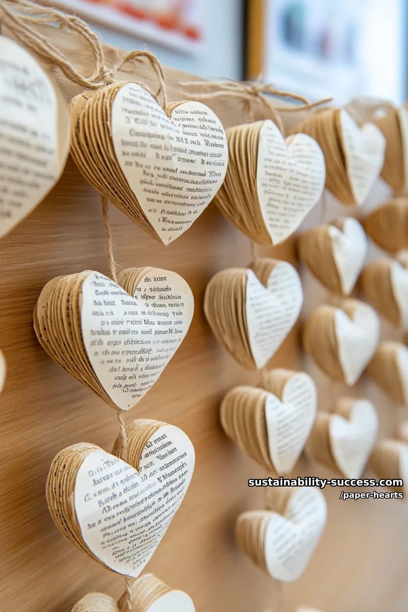 15 Gorgeous Paper Hearts You Can Make in Minutes For Valentine's Day 13 string together vintage book page hearts for a whimsical literary garland. 1