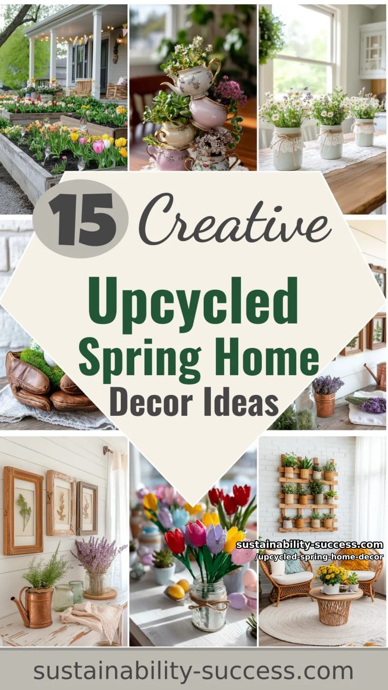 15 Upcycled Spring Home Decor for a Refreshing Look 45 upcycled spring home decor - Collage 44