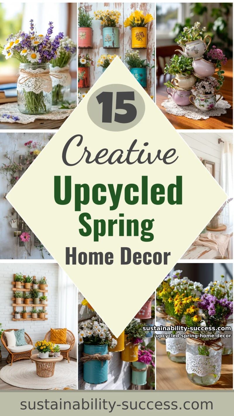 15 Upcycled Spring Home Decor for a Refreshing Look 46 upcycled spring home decor - Collage 45