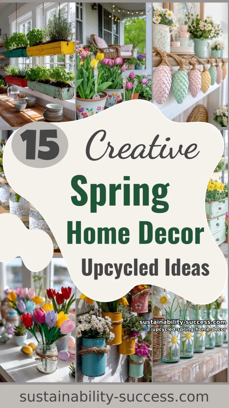 15 Upcycled Spring Home Decor for a Refreshing Look 48 upcycled spring home decor - Collage 47