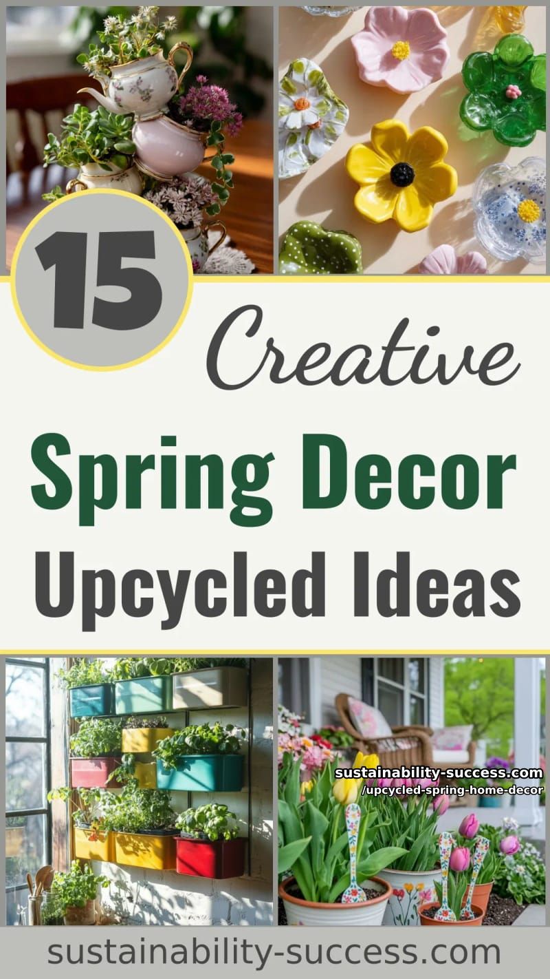 15 Upcycled Spring Home Decor for a Refreshing Look 56 upcycled spring home decor - Collage 55