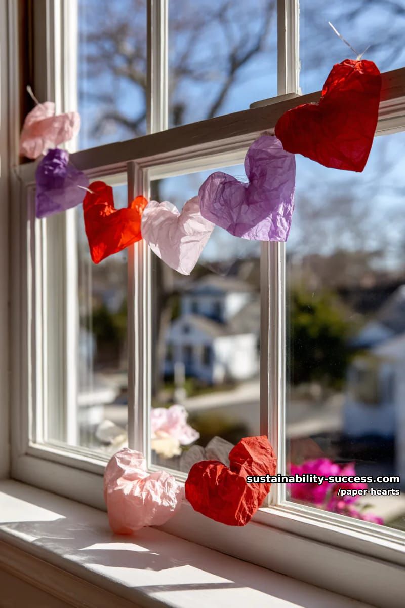 15 Gorgeous Paper Hearts You Can Make in Minutes For Valentine's Day 30 use tissue paper hearts as delicate window sun catchers. 1