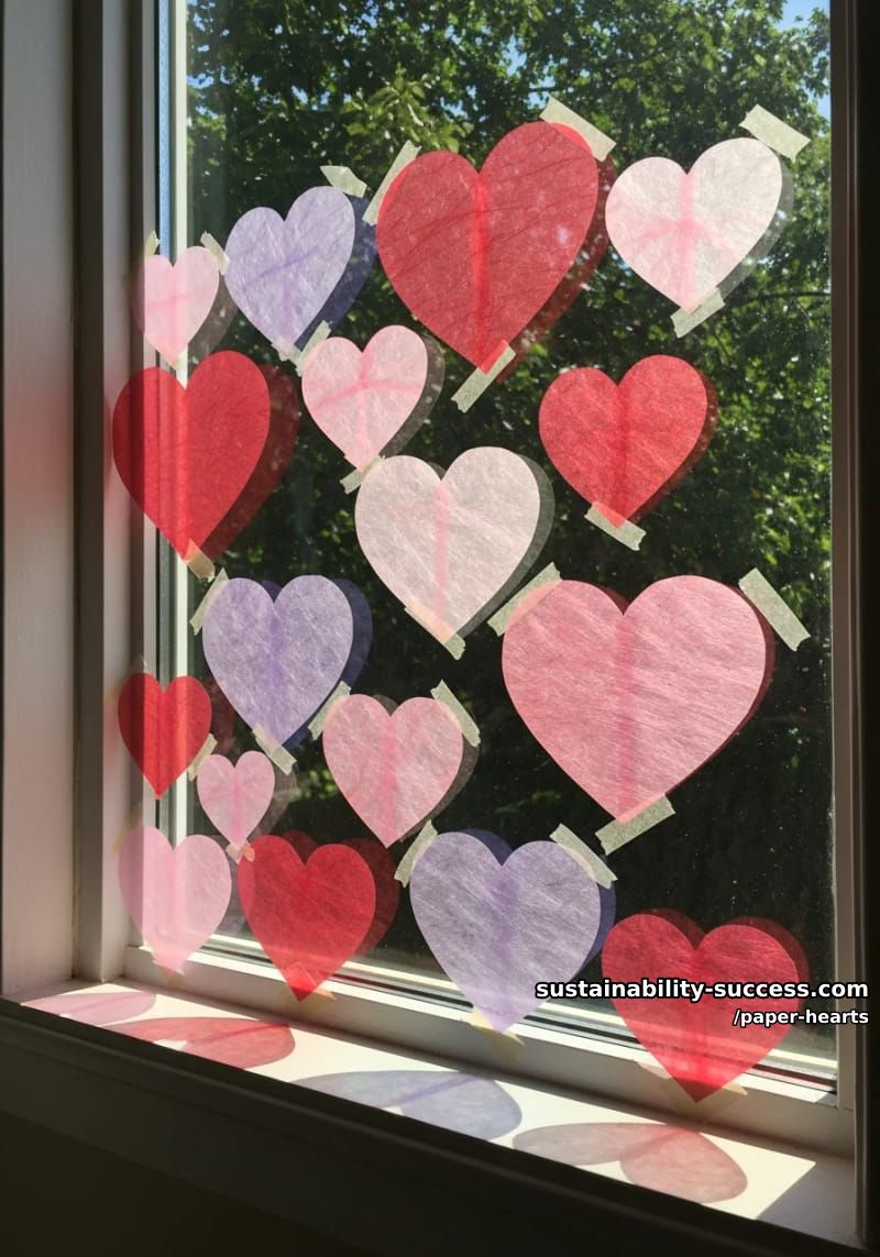 15 Gorgeous Paper Hearts You Can Make in Minutes For Valentine's Day 31 use tissue paper hearts as delicate window sun catchers. 1