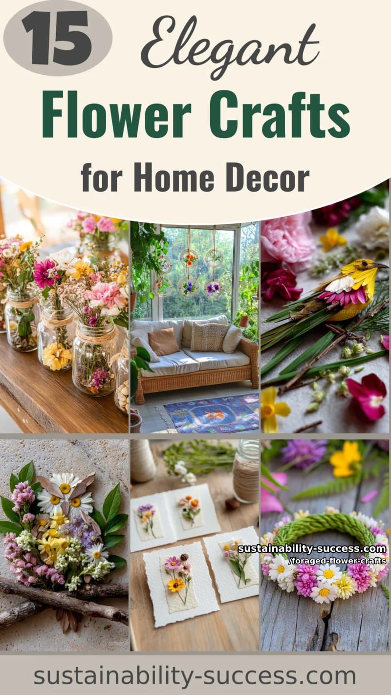 15 Foraged Flower Crafts for Elegant Spring Home Decor 55 foraged flower crafts - Collage 54