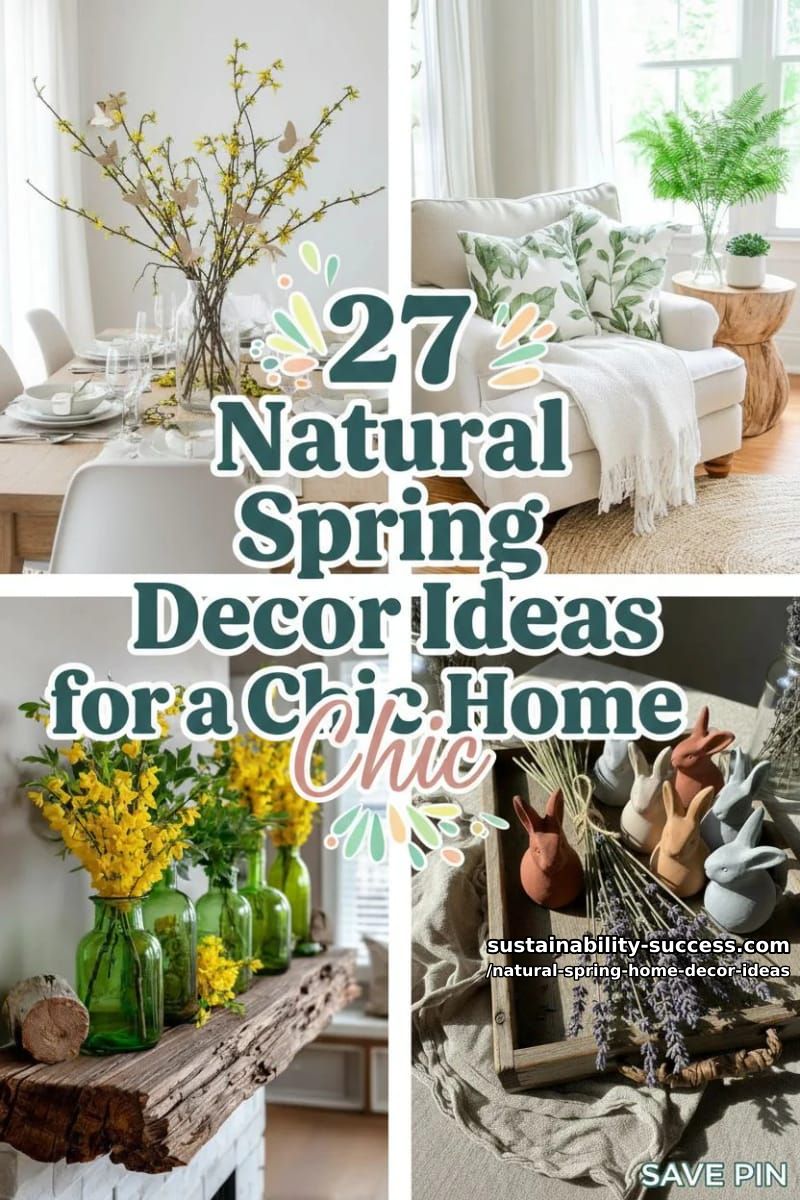 27 Natural Spring Decor Ideas for a Chic Home 72 natural spring home decor ideas - Collage 71