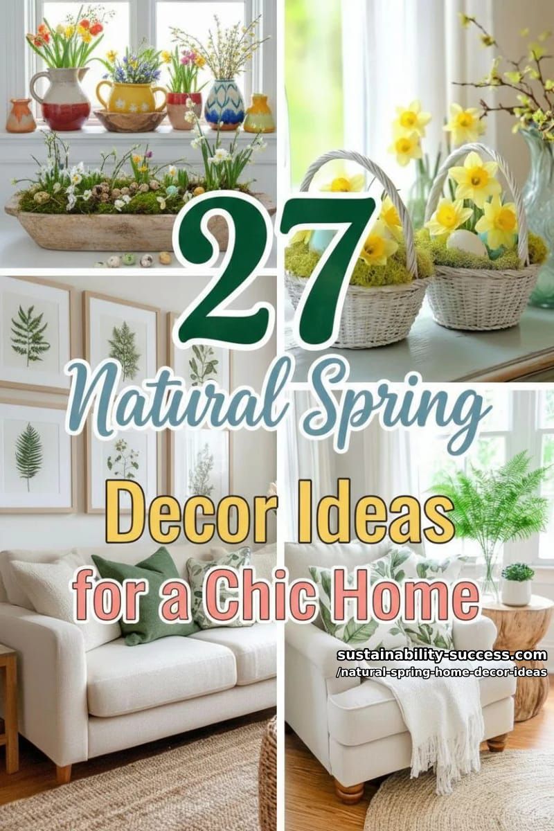 27 Natural Spring Decor Ideas for a Chic Home 73 natural spring home decor ideas - Collage 72