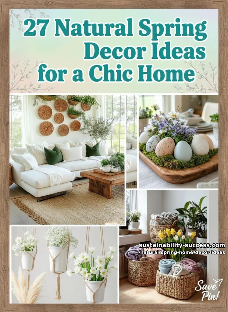 27 Natural Spring Decor Ideas for a Chic Home 74 natural spring home decor ideas - Collage 73
