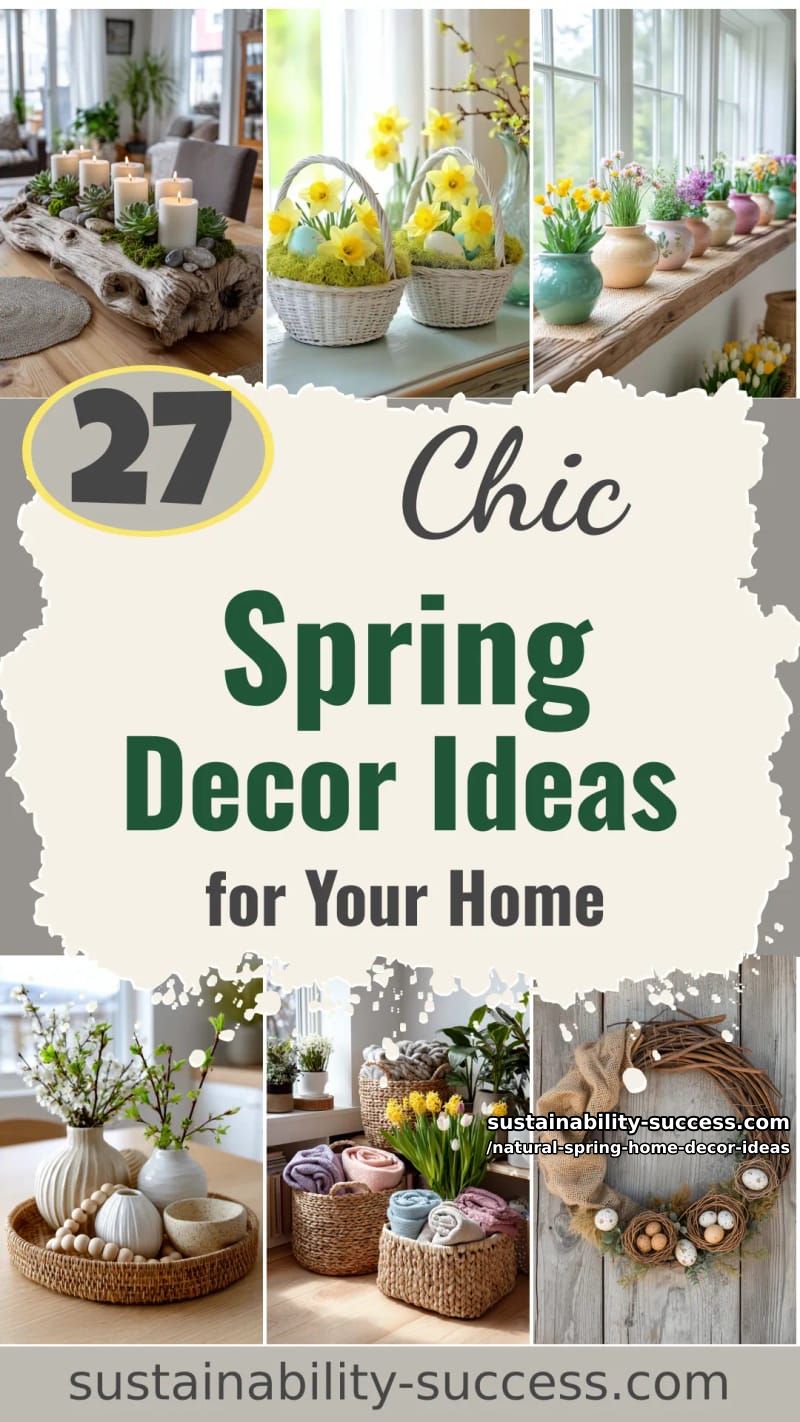 27 Natural Spring Decor Ideas for a Chic Home 78 natural spring home decor ideas - Collage 77