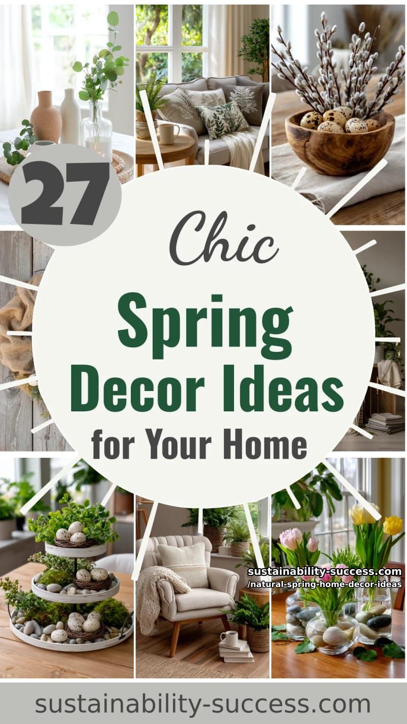 27 Natural Spring Decor Ideas for a Chic Home 80 natural spring home decor ideas - Collage 79