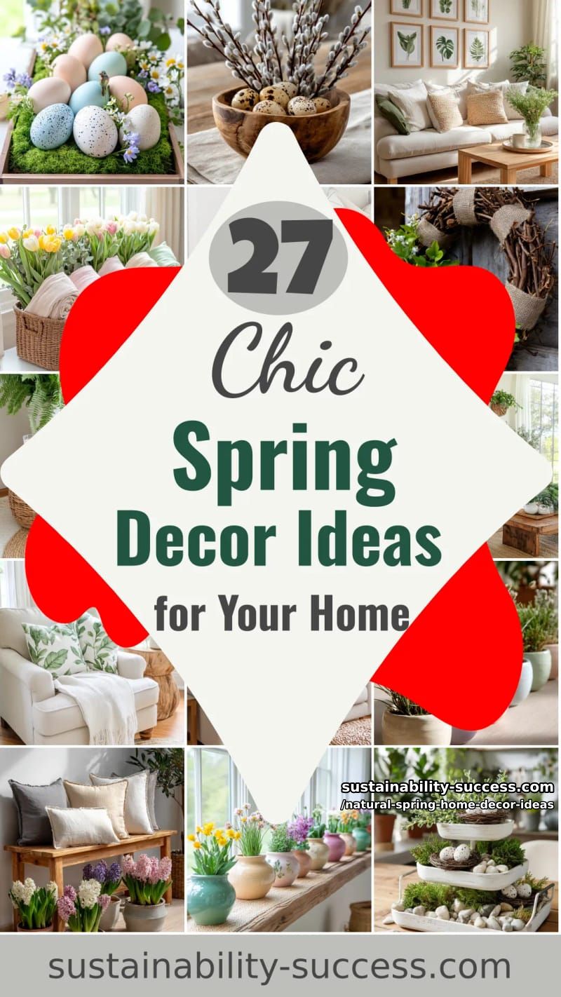 27 Natural Spring Decor Ideas for a Chic Home 81 natural spring home decor ideas - Collage 80