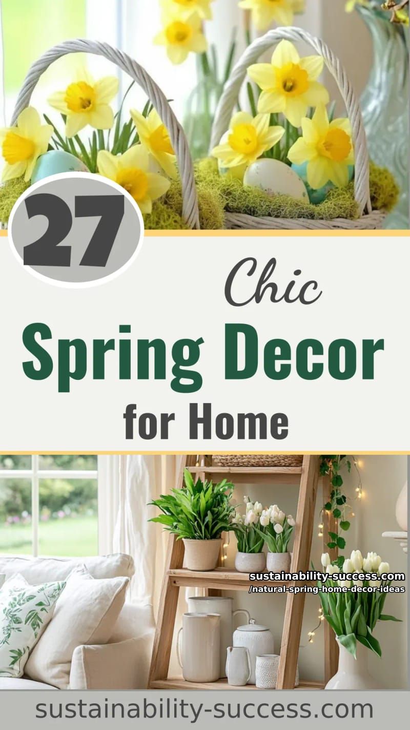 27 Natural Spring Decor Ideas for a Chic Home 83 natural spring home decor ideas - Collage 82