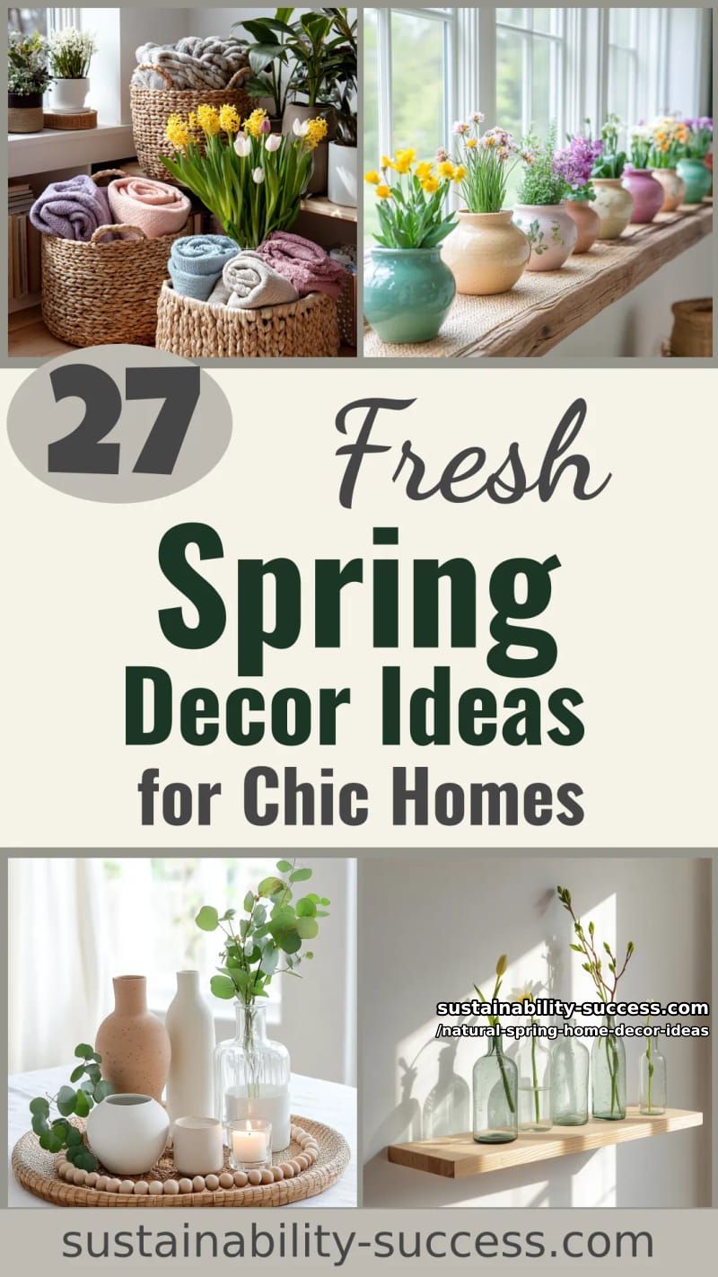 27 Natural Spring Decor Ideas for a Chic Home 84 natural spring home decor ideas - Collage 83