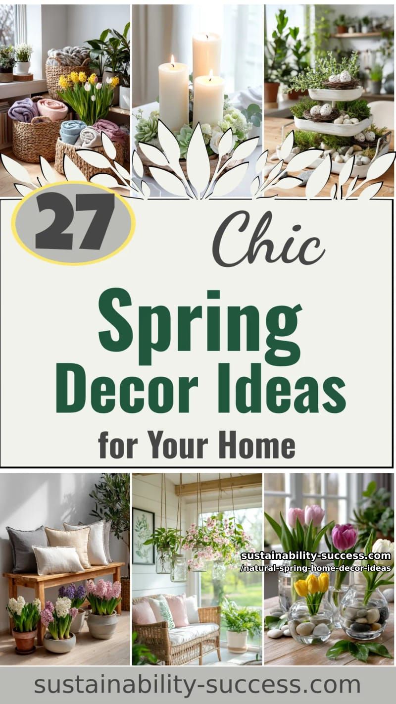 27 Natural Spring Decor Ideas for a Chic Home 85 natural spring home decor ideas - Collage 84