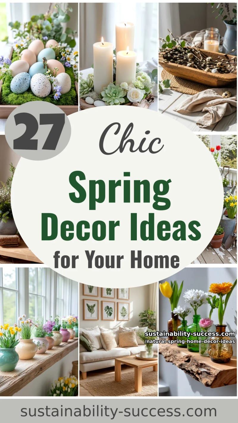 27 Natural Spring Decor Ideas for a Chic Home 86 natural spring home decor ideas - Collage 85
