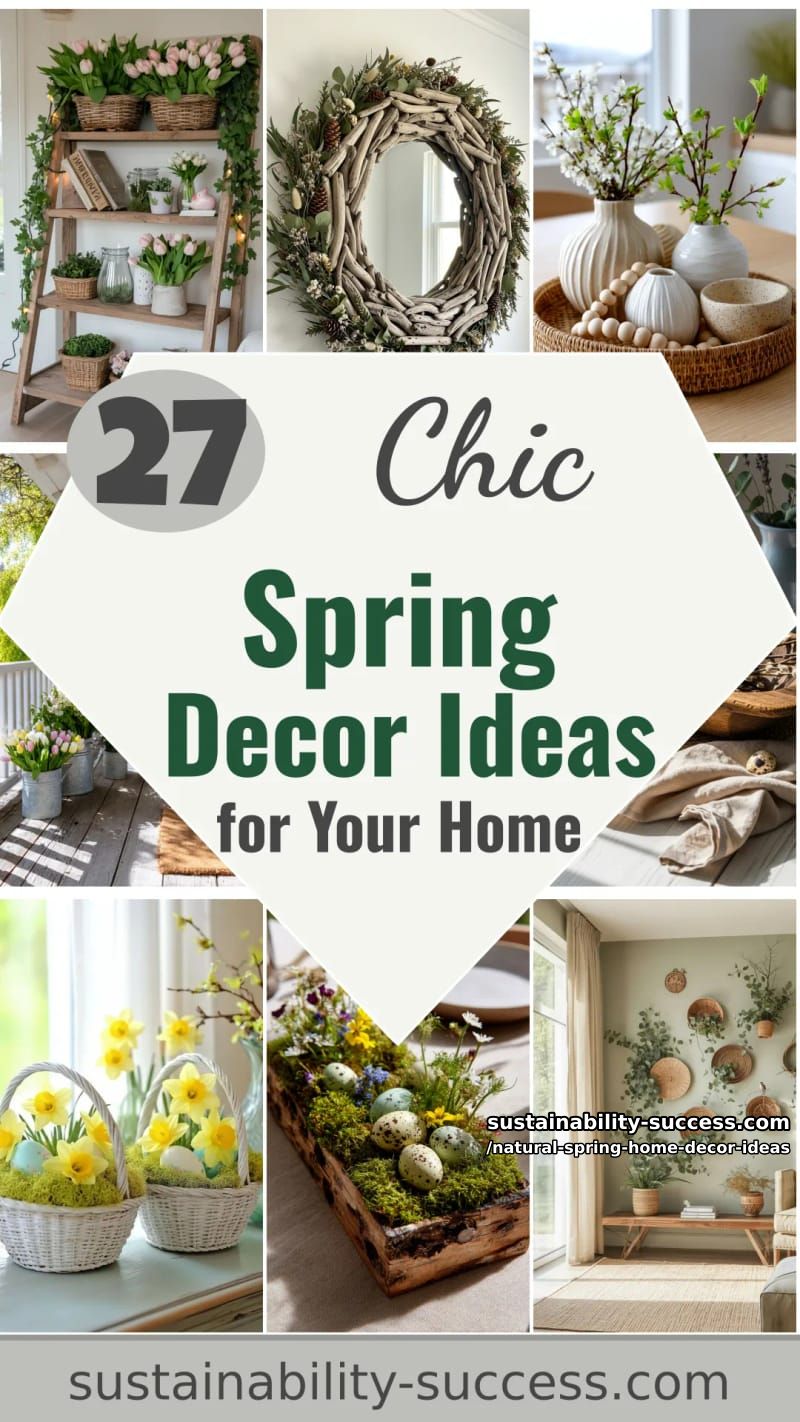 27 Natural Spring Decor Ideas for a Chic Home 87 natural spring home decor ideas - Collage 86