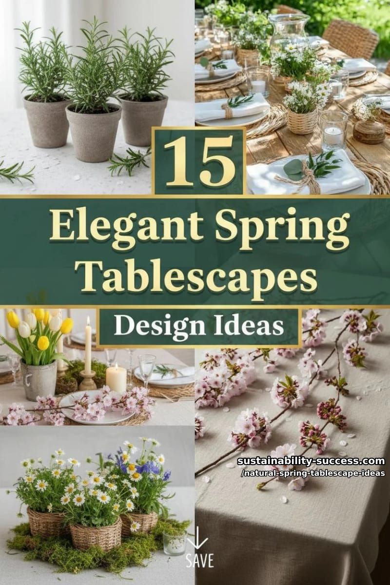 15 Elegant Natural Spring Tablescape ideas with Trendy Details 36 natural spring tablescape ideas - Collage 35