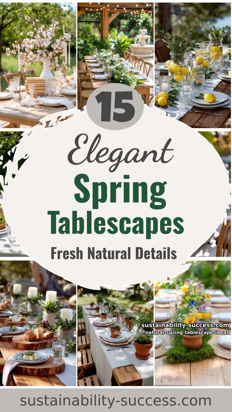 15 Elegant Natural Spring Tablescape ideas with Trendy Details 39 natural spring tablescape ideas - Collage 38