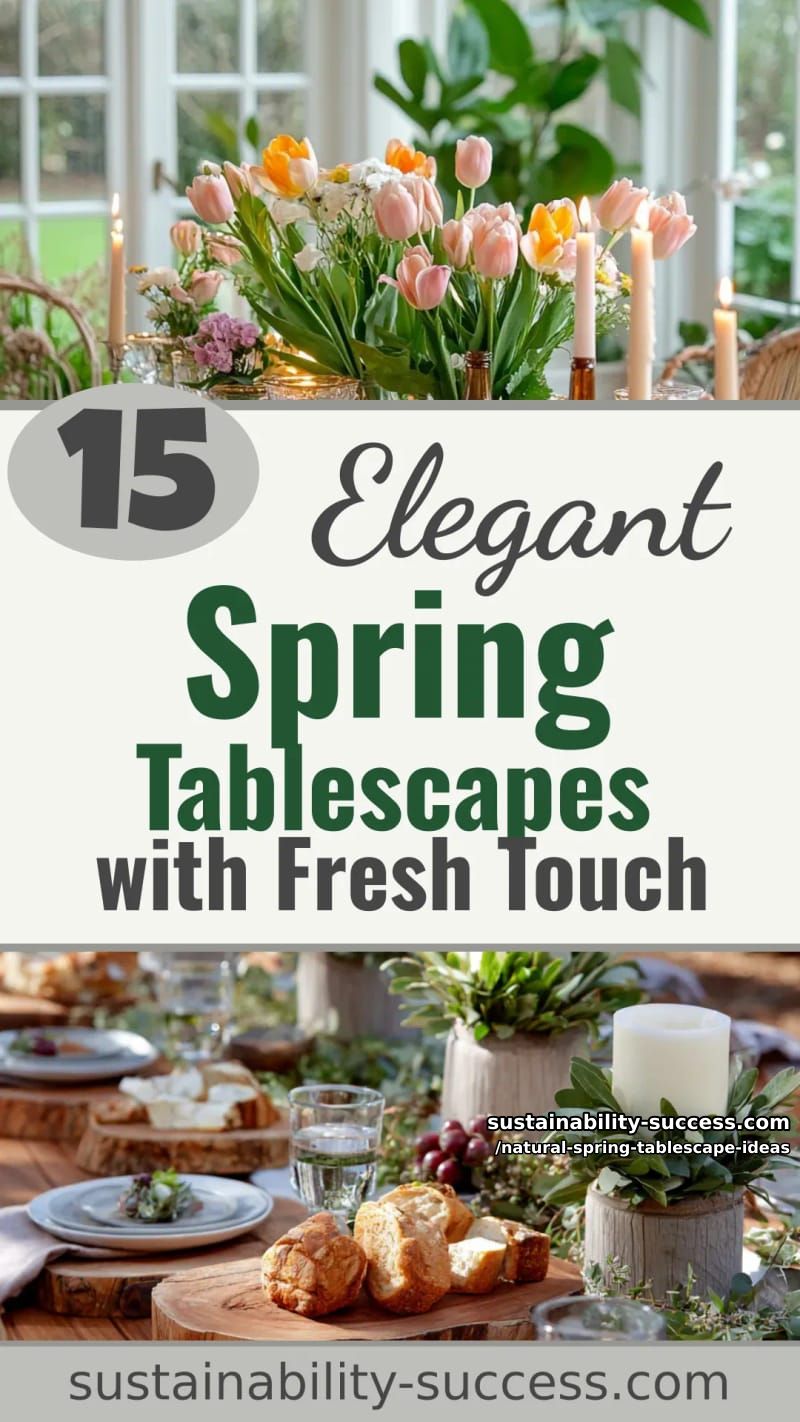 15 Elegant Natural Spring Tablescape ideas with Trendy Details 40 natural spring tablescape ideas - Collage 39