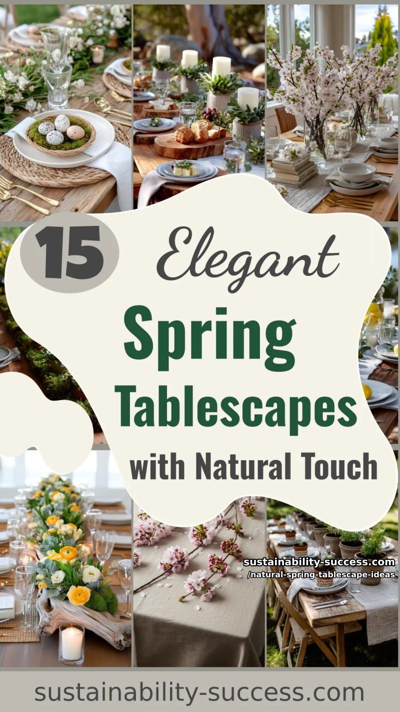 15 Elegant Natural Spring Tablescape ideas with Trendy Details 43 natural spring tablescape ideas - Collage 42