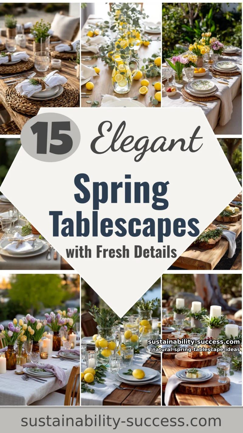 15 Elegant Natural Spring Tablescape ideas with Trendy Details 44 natural spring tablescape ideas - Collage 43