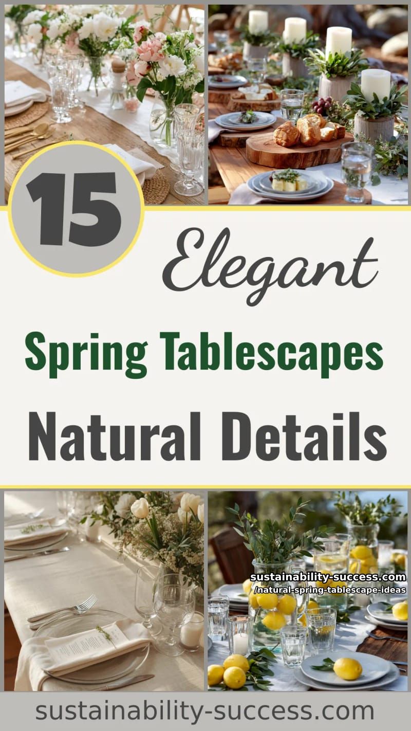 15 Elegant Natural Spring Tablescape ideas with Trendy Details 45 natural spring tablescape ideas - Collage 44