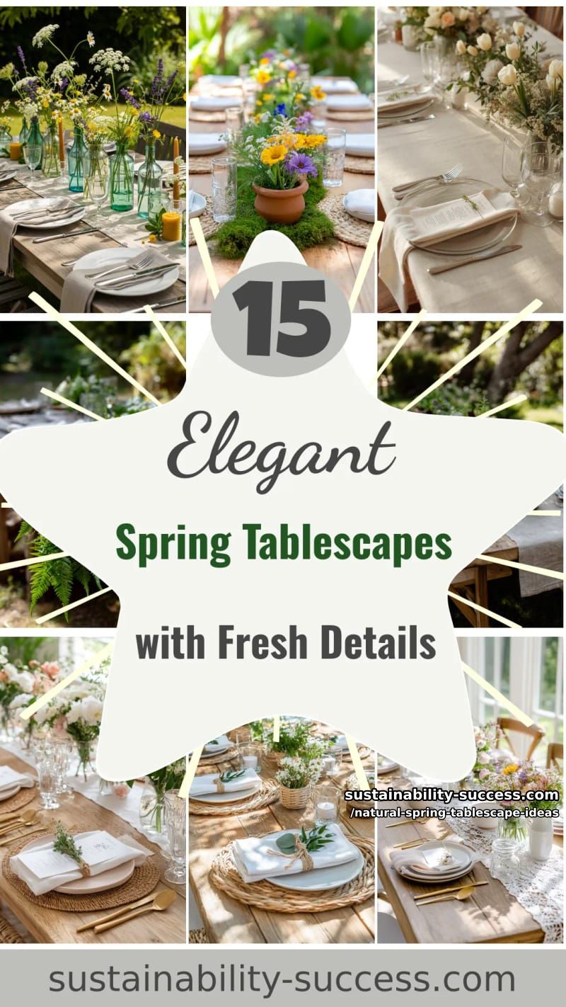 15 Elegant Natural Spring Tablescape ideas with Trendy Details 47 natural spring tablescape ideas - Collage 46