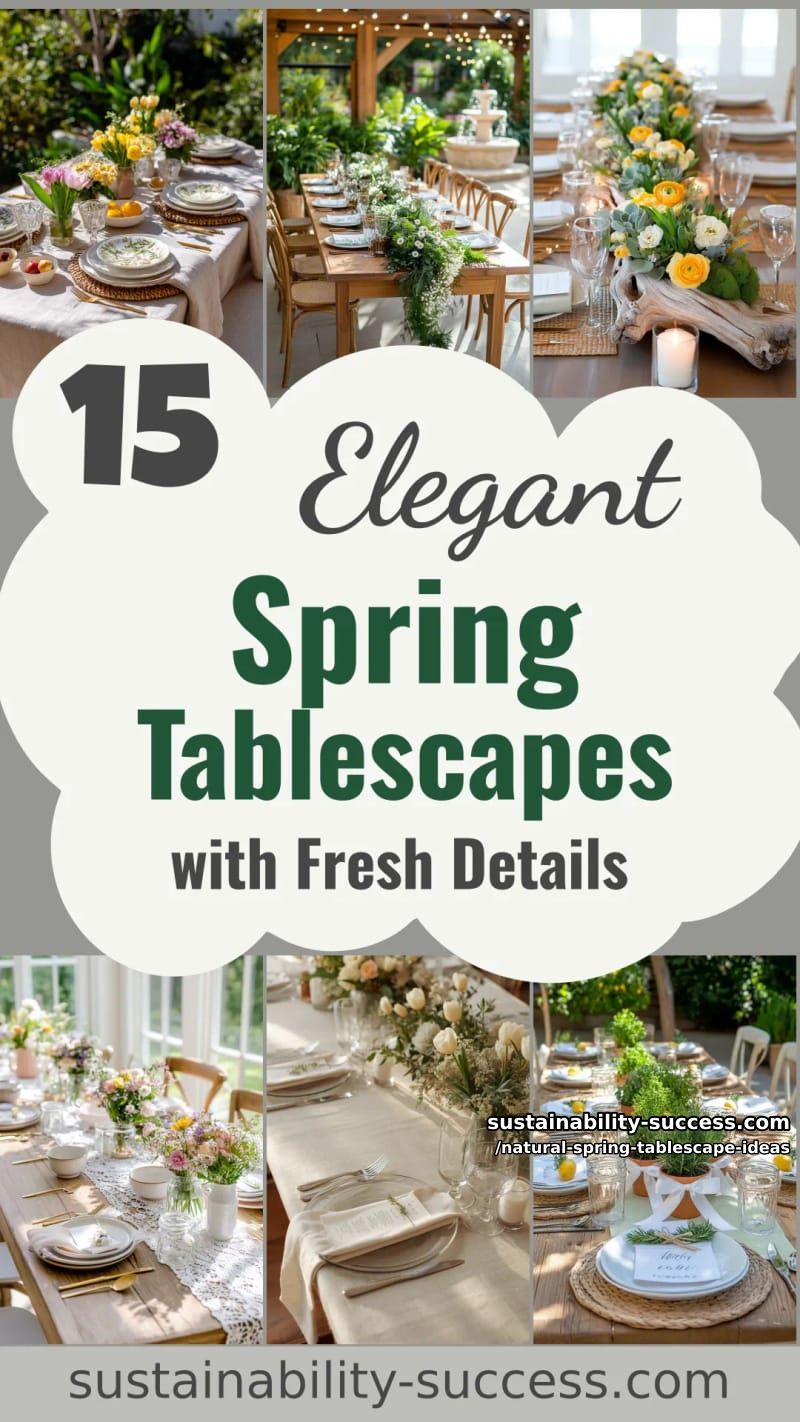 15 Elegant Natural Spring Tablescape ideas with Trendy Details 48 natural spring tablescape ideas - Collage 47
