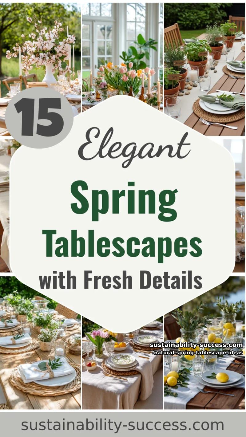 15 Elegant Natural Spring Tablescape ideas with Trendy Details 49 natural spring tablescape ideas - Collage 48