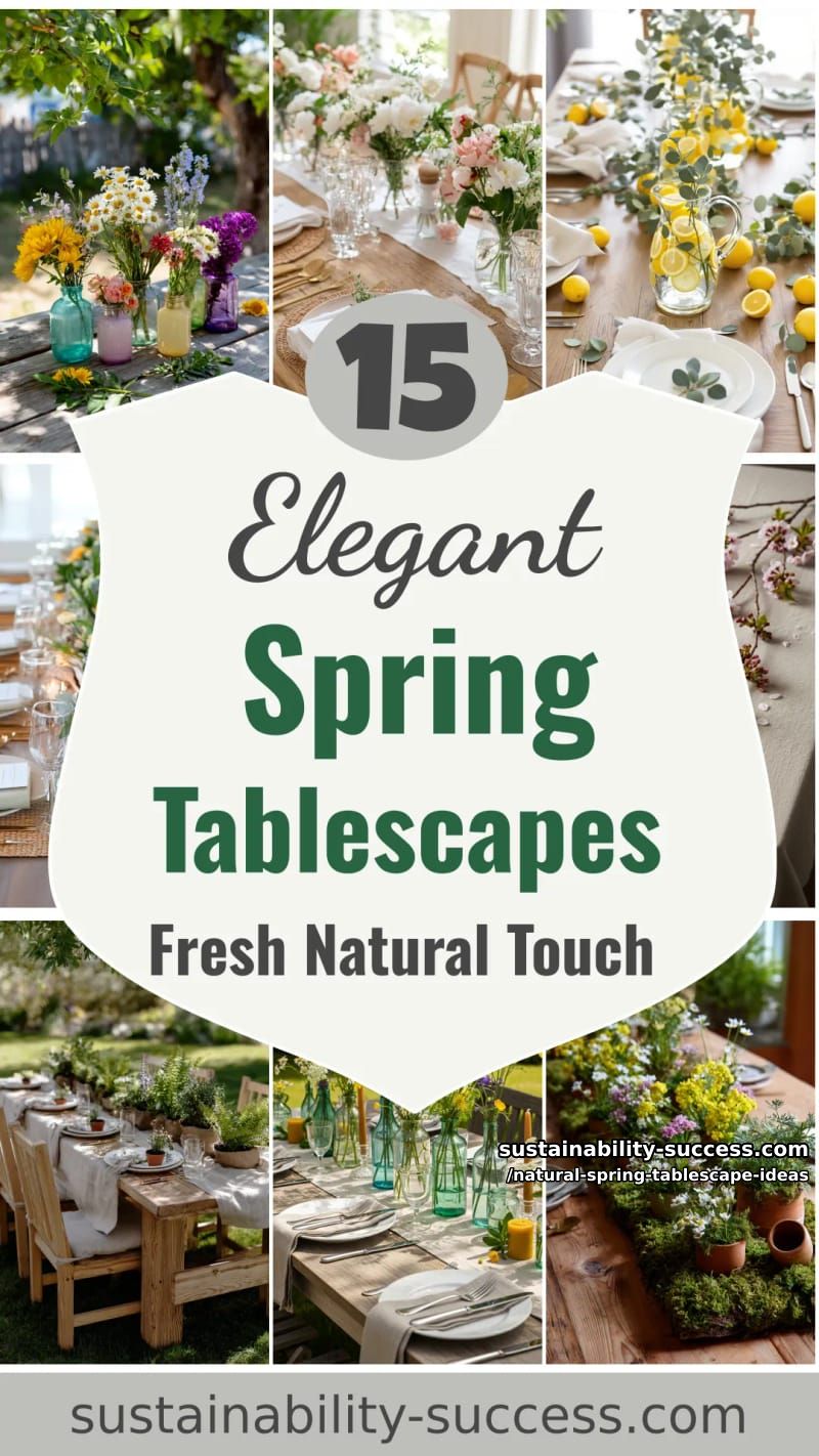 15 Elegant Natural Spring Tablescape ideas with Trendy Details 50 natural spring tablescape ideas - Collage 49