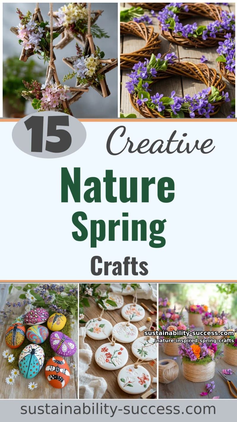 15 Unique Nature Inspired Spring Crafts 58 nature inspired spring crafts - Collage 57