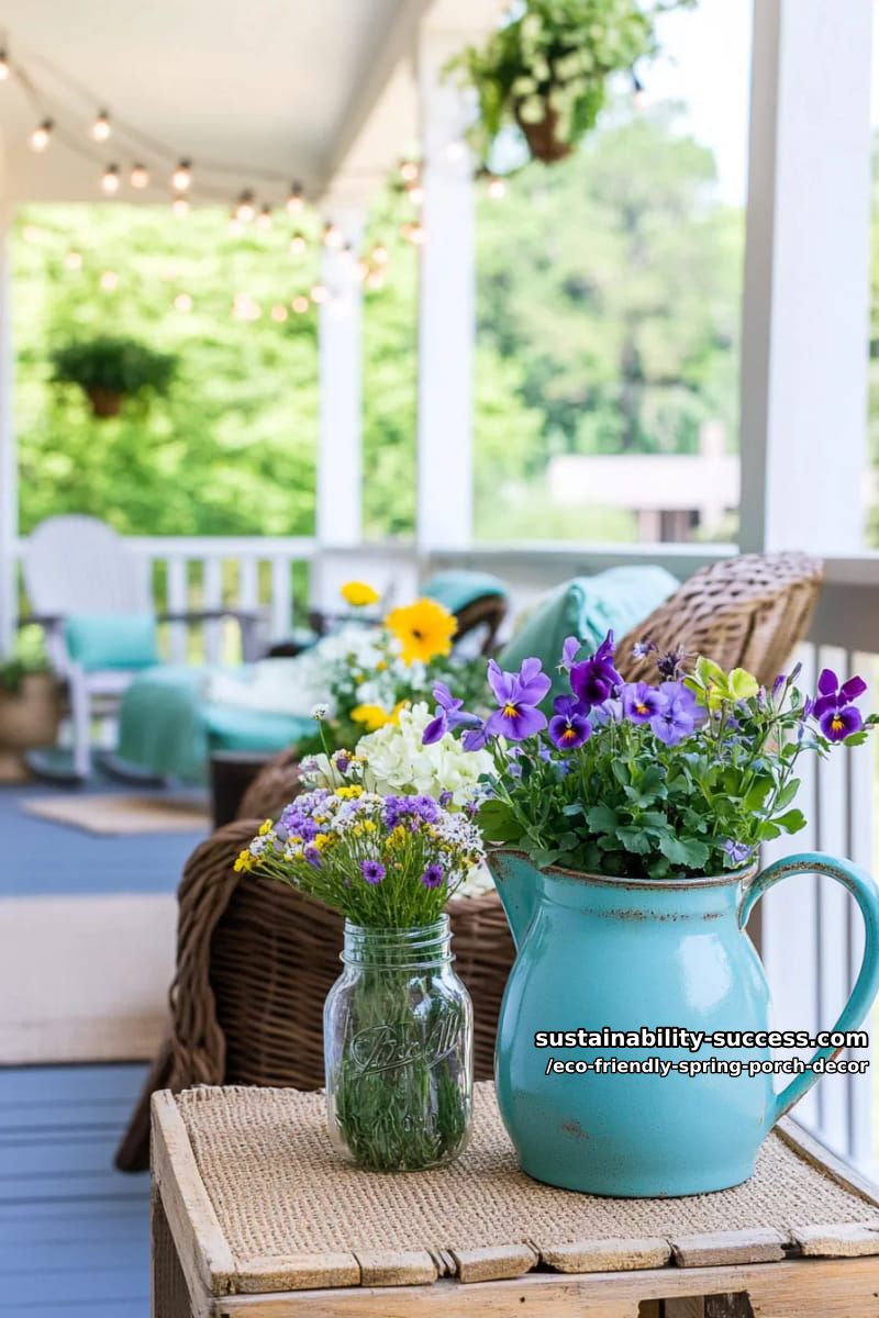 old teapots turned into quirky planters for succulents and pansies 1