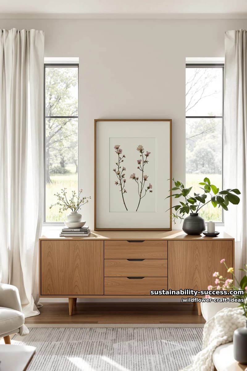 pressed wildflower art framed in minimalist shadowbox for a modern touch 1