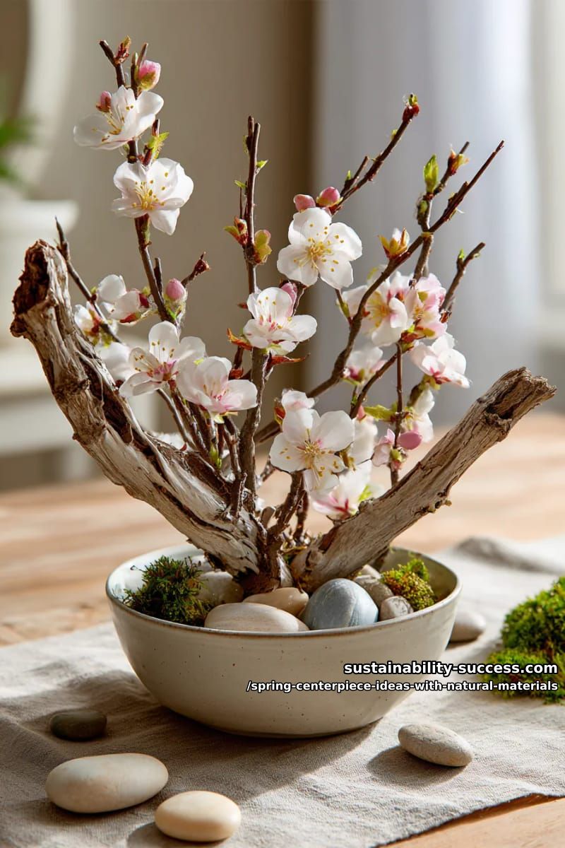 sun-bleached branches entwined with silk cherry blossoms 1