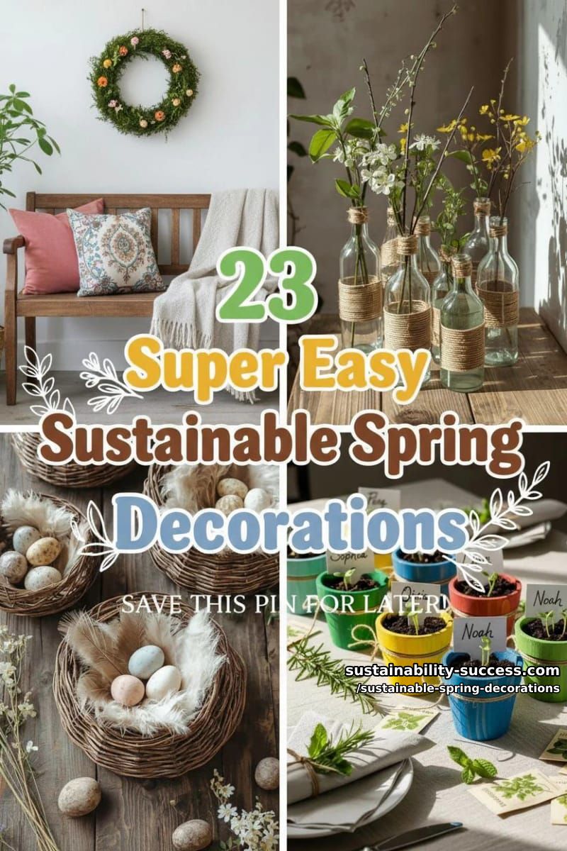 23 Easy and Sustainable Spring Decorations 54 sustainable spring decorations - Collage 53