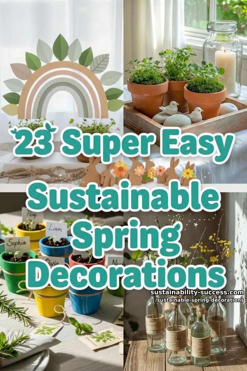 23 Easy and Sustainable Spring Decorations 55 sustainable spring decorations - Collage 54
