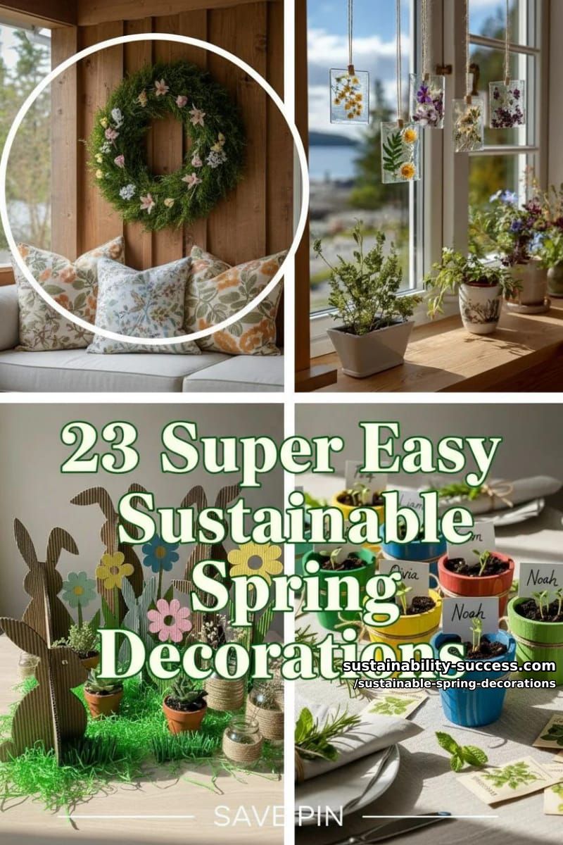 23 Easy and Sustainable Spring Decorations 56 sustainable spring decorations - Collage 55