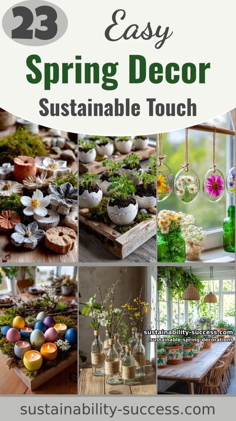 23 Easy and Sustainable Spring Decorations 63 sustainable spring decorations - Collage 62