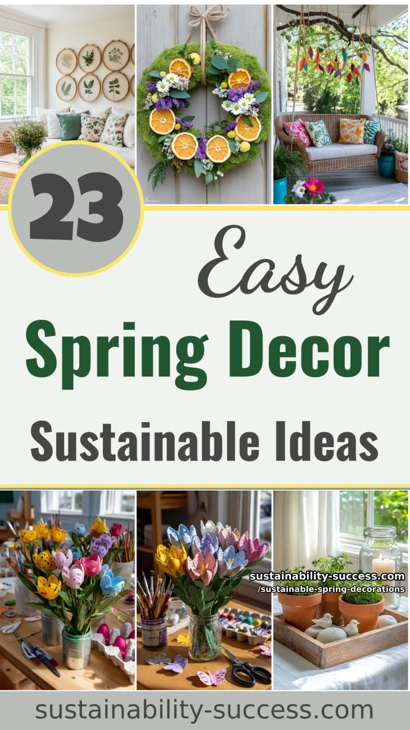 23 Easy and Sustainable Spring Decorations 64 sustainable spring decorations - Collage 63