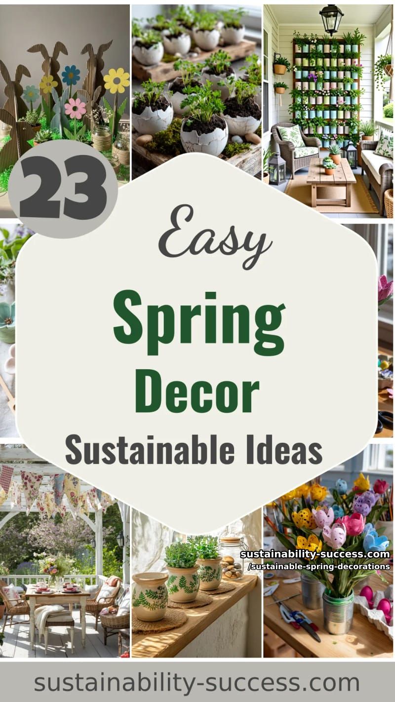 23 Easy and Sustainable Spring Decorations 70 sustainable spring decorations - Collage 69