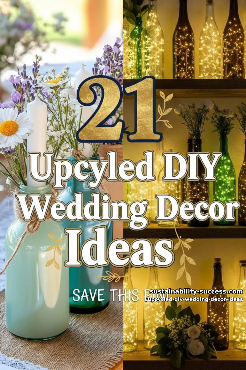 21 Upcycled DIY Wedding Decor Ideas You Should Try 45 be inspired by these diy wedding decor ideas made with upcycled materials 44