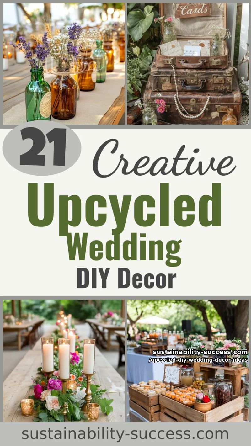 21 Upcycled DIY Wedding Decor Ideas You Should Try 61 be inspired by these diy wedding decor ideas made with upcycled materials 60