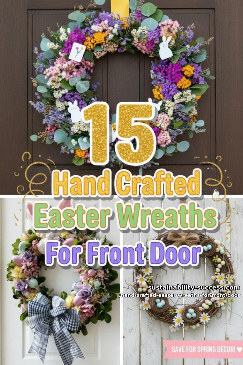 15 Hand Crafted Easter Wreaths For Front Door To Wow Your Guests 44 hand crafted easter wreaths for front door - Collage 43