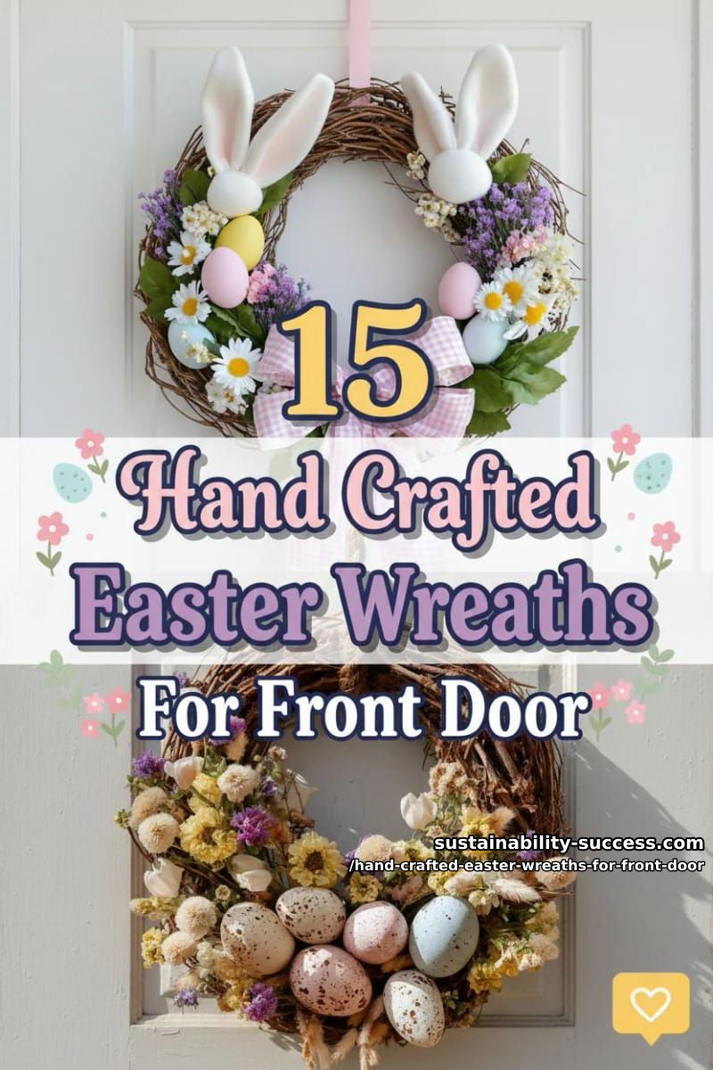 15 Hand Crafted Easter Wreaths For Front Door To Wow Your Guests 45 hand crafted easter wreaths for front door - Collage 44
