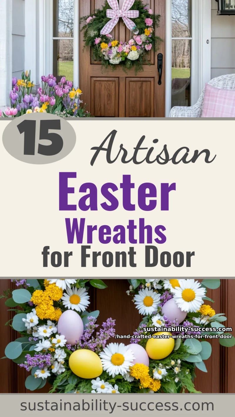 15 Hand Crafted Easter Wreaths For Front Door To Wow Your Guests 50 hand crafted easter wreaths for front door - Collage 49
