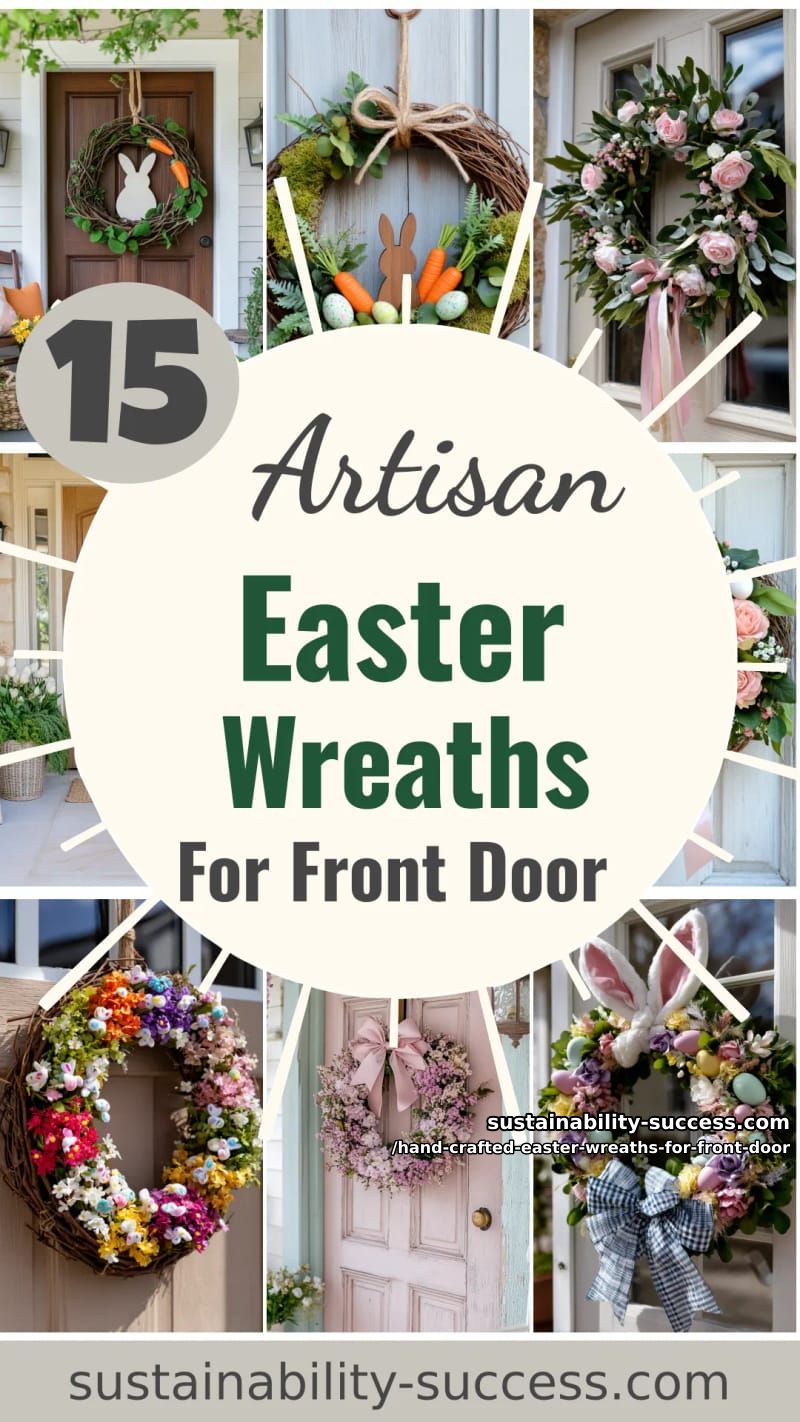 15 Hand Crafted Easter Wreaths For Front Door To Wow Your Guests 54 hand crafted easter wreaths for front door - Collage 53