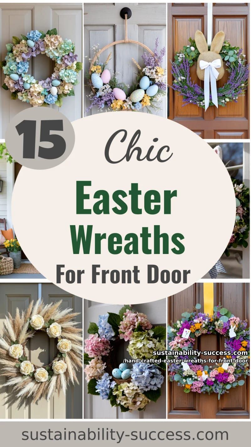 15 Hand Crafted Easter Wreaths For Front Door To Wow Your Guests 55 hand crafted easter wreaths for front door - Collage 54