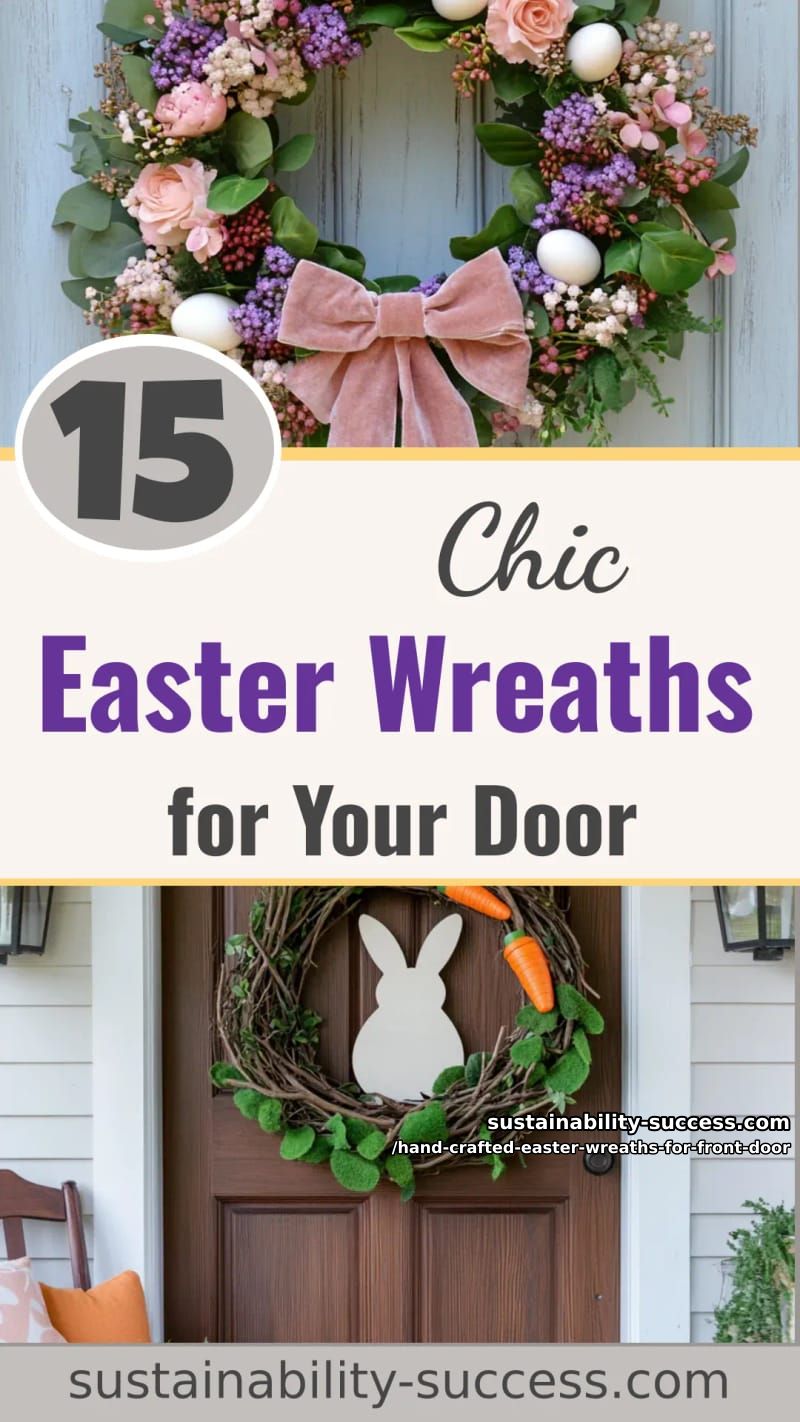 15 Hand Crafted Easter Wreaths For Front Door To Wow Your Guests 57 hand crafted easter wreaths for front door - Collage 56
